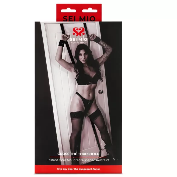Sei Mio - crni bondage krst za vrata