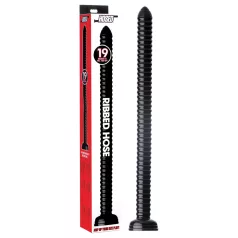   HOSED Rebrasto Crevo 19 - analni dildo sa vakuum postoljem (crni)