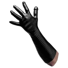   XR Brands - Pleasure Fister - teksturirana rukavica za fisting (crna)