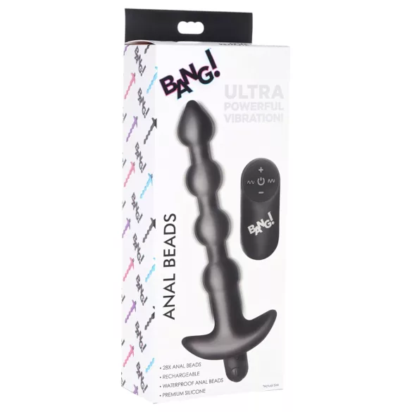 Bang! - bežični analni vibrator sa baterijom (crni)