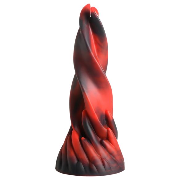 Creature Cocks Hell Kiss - uvijeni silikonski dildo - 19cm (crvena)
