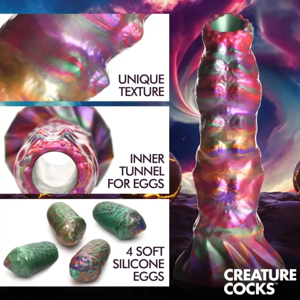 Creature Cocks Larva - vanzemaljac ovipozitor dildo (dugine boje)