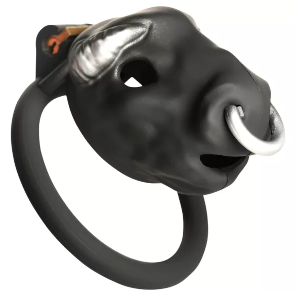 Master Series Bull - kavez za penis sa glavom bika (crni)