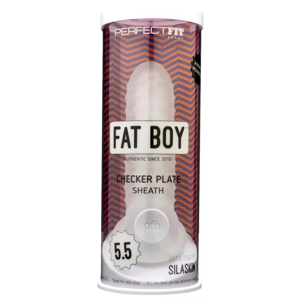 Perfect Fit - Fat Boy Checker Box - navlaka za penis (15 cm, bela)