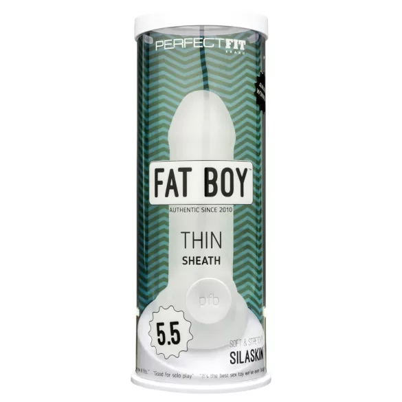 Perfect Fit - Fat Boy Thin - navlaka za penis (15 cm, bela)