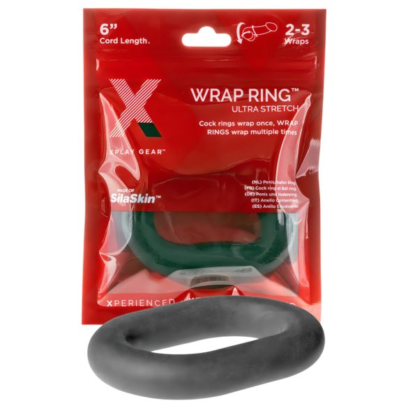 Perfect Fit Ultra Wrap 6 - debeli crni prsten za penis (15cm)