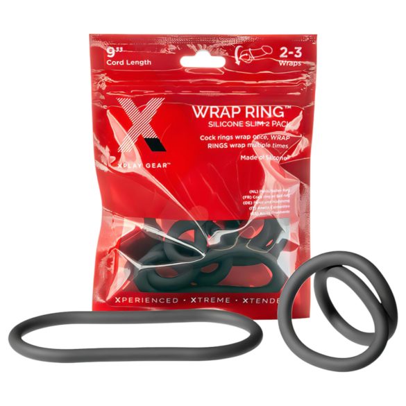 Perfect Fit Slim Wrap 9 - tanki penis prsten - crna boja (22cm)