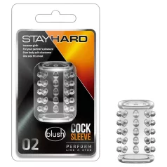 Stay Hard - prsten za penis s tačkicama (providan)