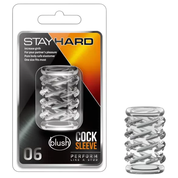Stay Hard - prozirna penis manžetna sa uzorkom