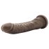 Dr. Skin 8,5 - realistični dildo sa vakumom - braon (20,5cm)