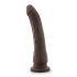 Dr. Skin 8,5 - realistični dildo sa vakumom - braon (20,5cm)