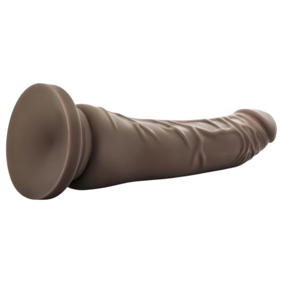 Dr. Skin 8,5 - realistični dildo sa vakumom - braon (20,5cm)