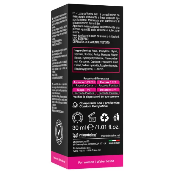 Intimateline Luxuria Vortex - zagrevajući stimulativni gel za žene (30 ml)