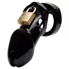 CB-6000 CB-X - luksuzni kavez za penis sa katancem (crni)