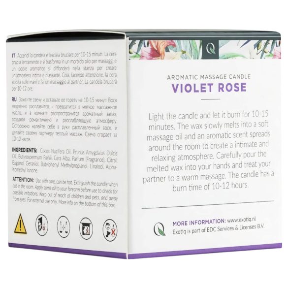 Exotiq Violet Rose - mirisljava sveća za masažu (60g)