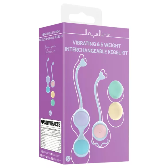 Loveline - set varijabilnih vibracionih gvejša kuglica (plavo)