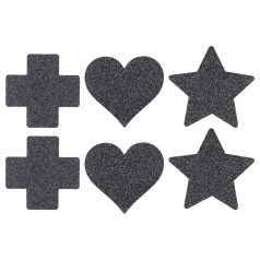 Le Désir - set nalepnica za bradavice - 3 para (crne)