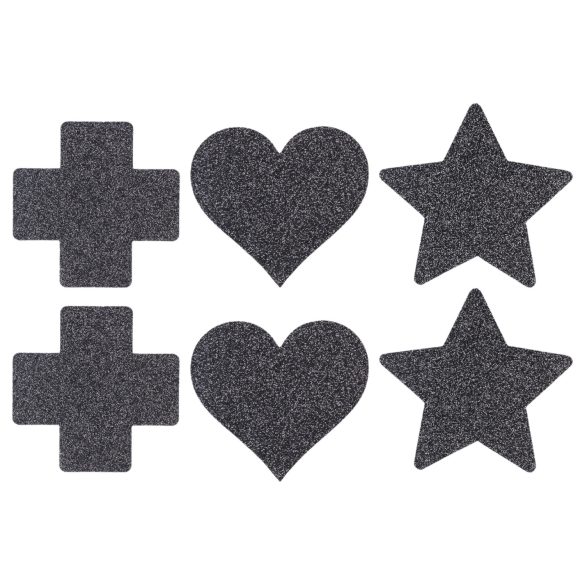 Le Désir - set nalepnica za bradavice - 3 para (crne)