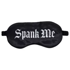   Ouch! - satenska maska za oči sa natpisom „Spank Me” (crna)