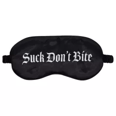   Ouch! - satenska maska za oči sa natpisom “Suck Don't Bite” (crna)