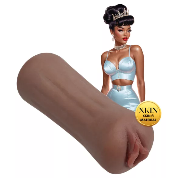 XKIN Beauty Queen Lulu - реалистична вештачка вагина мастурбатор (тамни натурал)