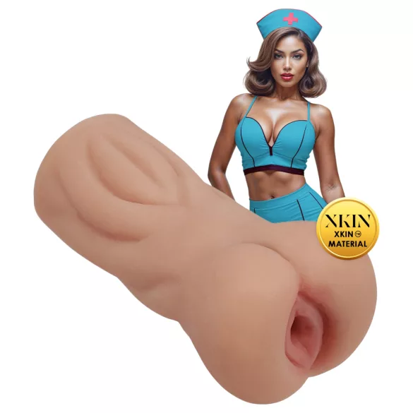 XKIN Naughty Nurse Trixie - realistična vagina masturbator (naturalna boja)
