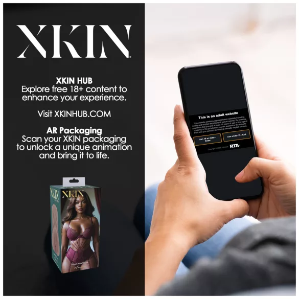 XKIN Next Door Amani - реалистична вештачка вагина/мастурбатор (тамни натурални тон)