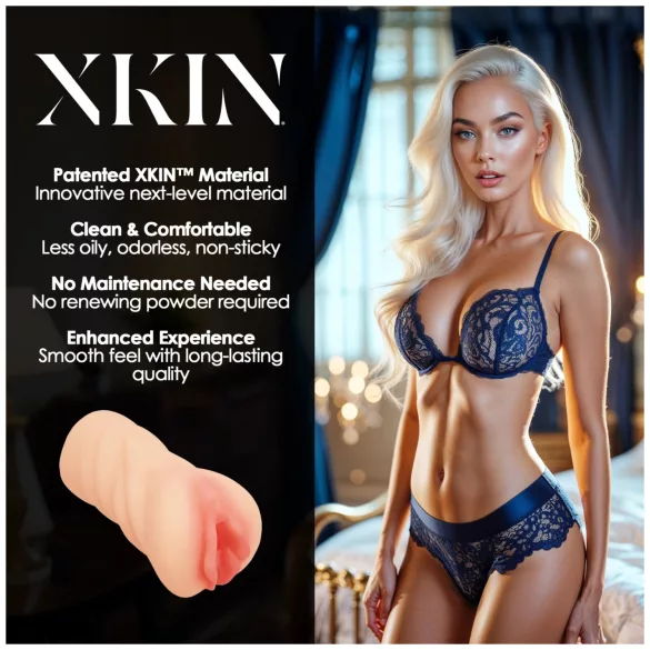 XKIN Desire Alessia - realistična veštačka vagina masturbator (natur)