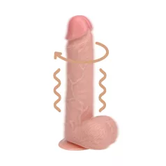 REALROCK - rotirajući vibrator - prirodni izgled (20,5 cm)