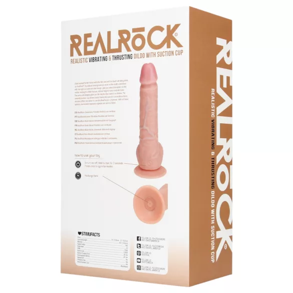 REALROCK - prirodni vibrator sa dojkom (20,5cm)