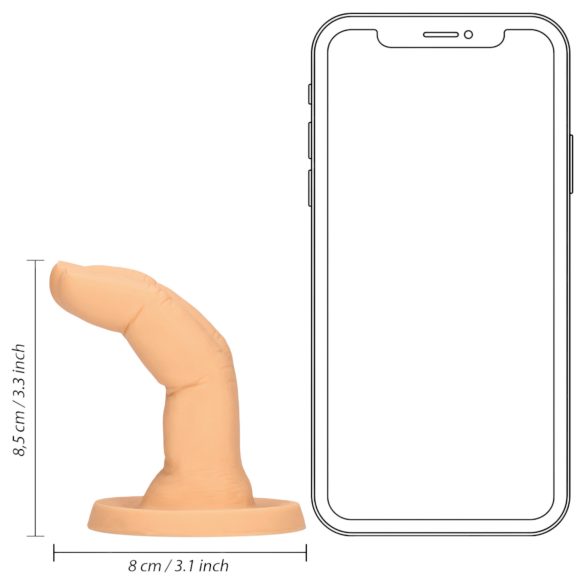 S-Line - dvoprsti dildo (prirodan)