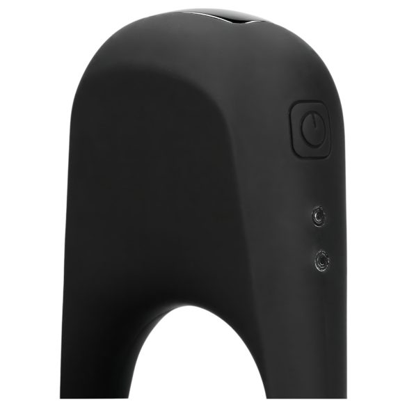 Loveline - crni vibrirajući prsten za penis, punjiv