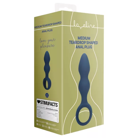 Loveline - prstenasti analni dildo - srednji (plavi)