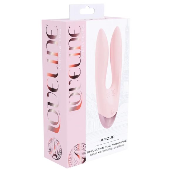 Loveline Amour - dupli vibrator sa ručkom (pink)
