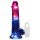 REALROCK - jarko svetleći vibrator sa testisima - 20cm