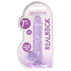 REALROCK - providni realistični dildo - ljubičasti (17cm)