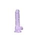 REALROCK - providni realistični dildo - ljubičasti (17cm)