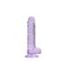 REALROCK - providni realistični dildo - ljubičasti (17cm)