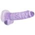 REALROCK - providni realistični dildo - ljubičasti (17cm)