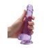 REALROCK - providni realistični dildo - ljubičasti (17cm)