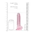 REALROCK - prozirni realistični dildo - roze (17cm)