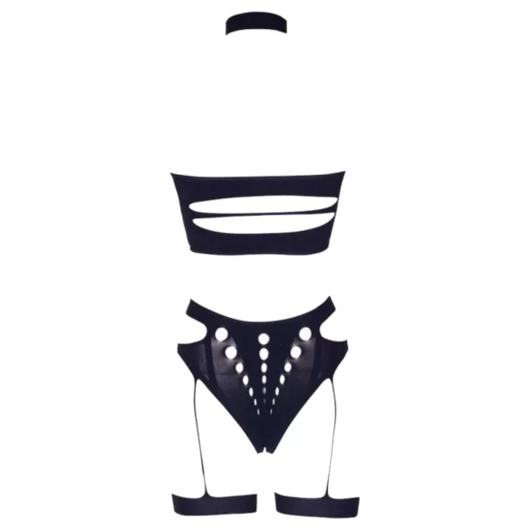 Le Désir Plus Size - Komplet donjeg veša od 3 dela - crna (XL-4XL)