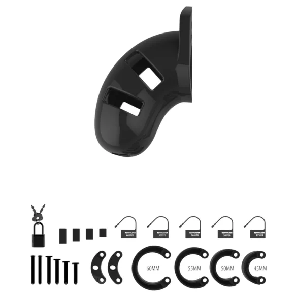 ManCage - Model 13 kavez za penis (crni) - 6,5 cm