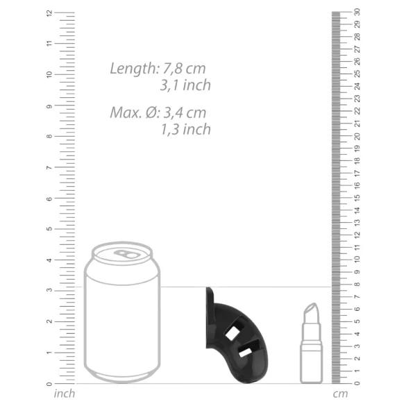 ManCage - Model 13 kavez za penis (crni) - 6,5 cm