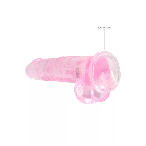 REALROCK - providni realistični dildo - roze (19cm)