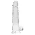 REALROCK - prozirni realistični dildo - providan (19 cm)