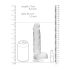 REALROCK - prozirni realistični dildo - providan (19 cm)