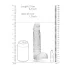 REALROCK - prozirni realistični dildo - providan (19 cm)