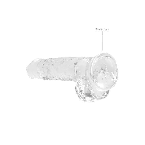REALROCK - prozirni realistični dildo - providan (19 cm)