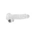 REALROCK - prozirni realistični dildo - providan (19 cm)